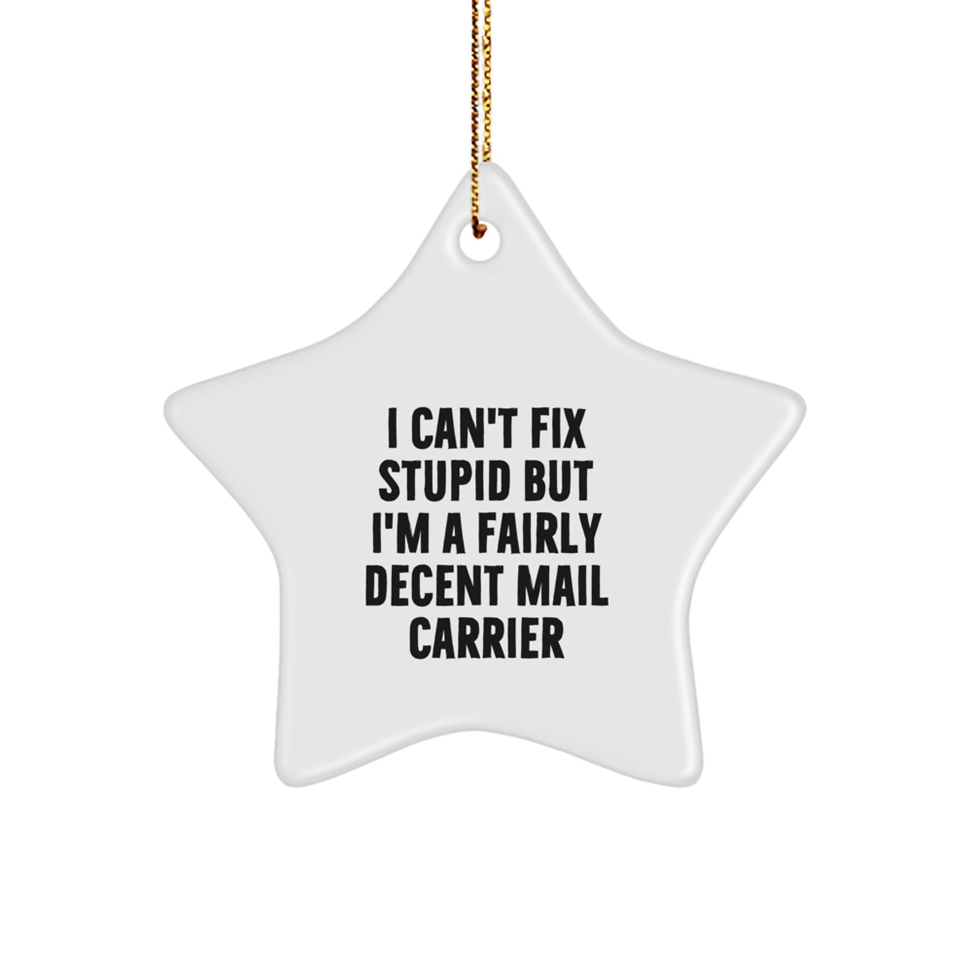 Funny Mail Carrier Star Ornament Gifts from Friends to Men for Christmas Unique - Image 1