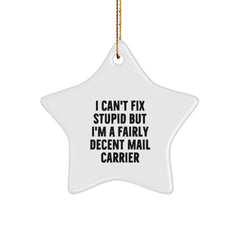 Funny Mail Carrier Star Ornament Gifts from Friends to Men for Christmas Unique - Image 1