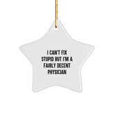Funny Physician Star Ornament Gifts from Men to Physician Friends for Christmas Unique Gifts - Image 1