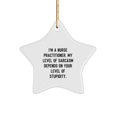 Nurse Practitioner Star Ornament Gifts from Friends and Family - Funny Sarcasm Quote for Christmas - Image 1