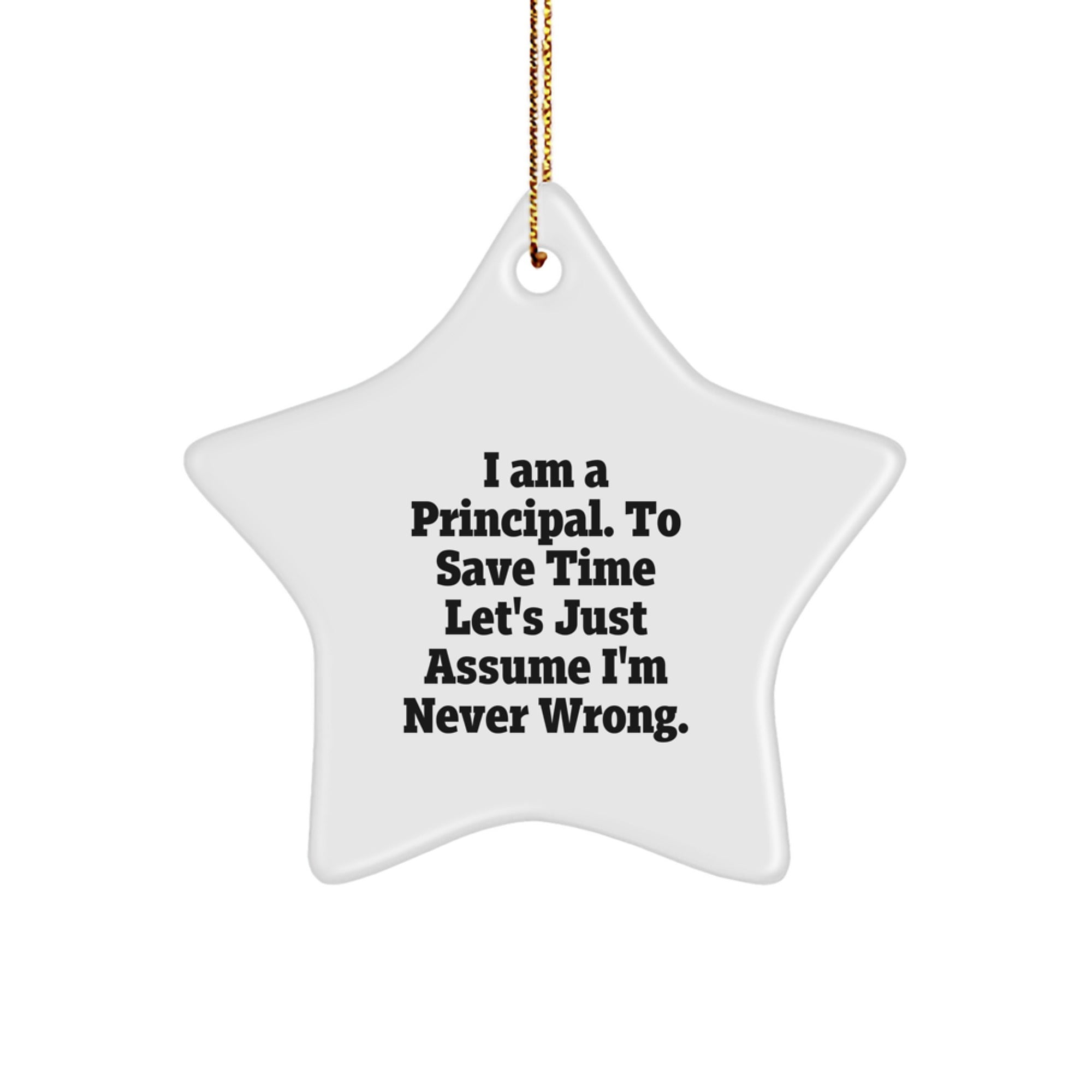 Funny Principal Star Ornament for Christmas Unique Gifts from Friends and Family - Image 1