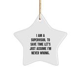 Funny Supervisor Star Ornament Gifts from Friends for Christmas Unique - Image 1