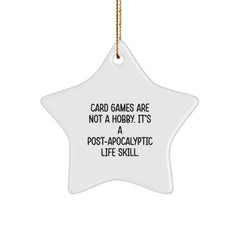 Funny Card Games Christmas Star Ornament Gifts from Family Friends for Card Games Lovers - Image 1