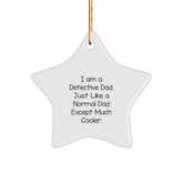 Funny Detective Star Ornament Gifts from Dad, for Detective, Christmas Unique Gifts - Image 1