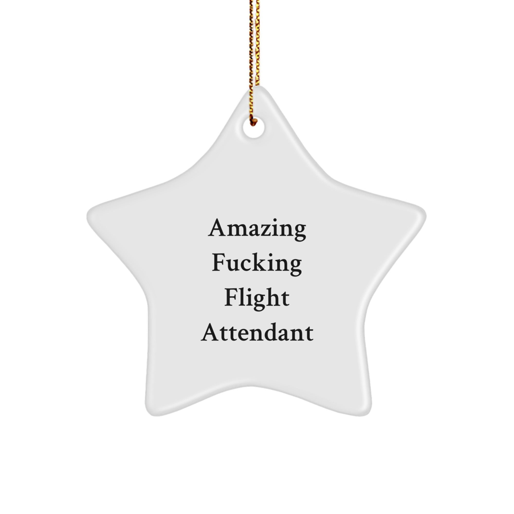Funny Flight Attendant Gifts from Friends - Amazing Star Ornament for Christmas - Image 1