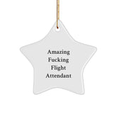 Funny Flight Attendant Gifts from Friends - Amazing Star Ornament for Christmas - Image 1