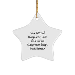 Tattooed Chiropractor Gifts for Men - Funny Star Ornament, Christmas Unique Gifts from Chiropractor to Chiropractor Friend or Family - Image 1