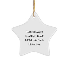 Unique Daughter Star Ornament Gifts from Mom, 'To My Amazing Daughter, Never Forget How Much I Love You.', Perfect for Christmas - Image 1