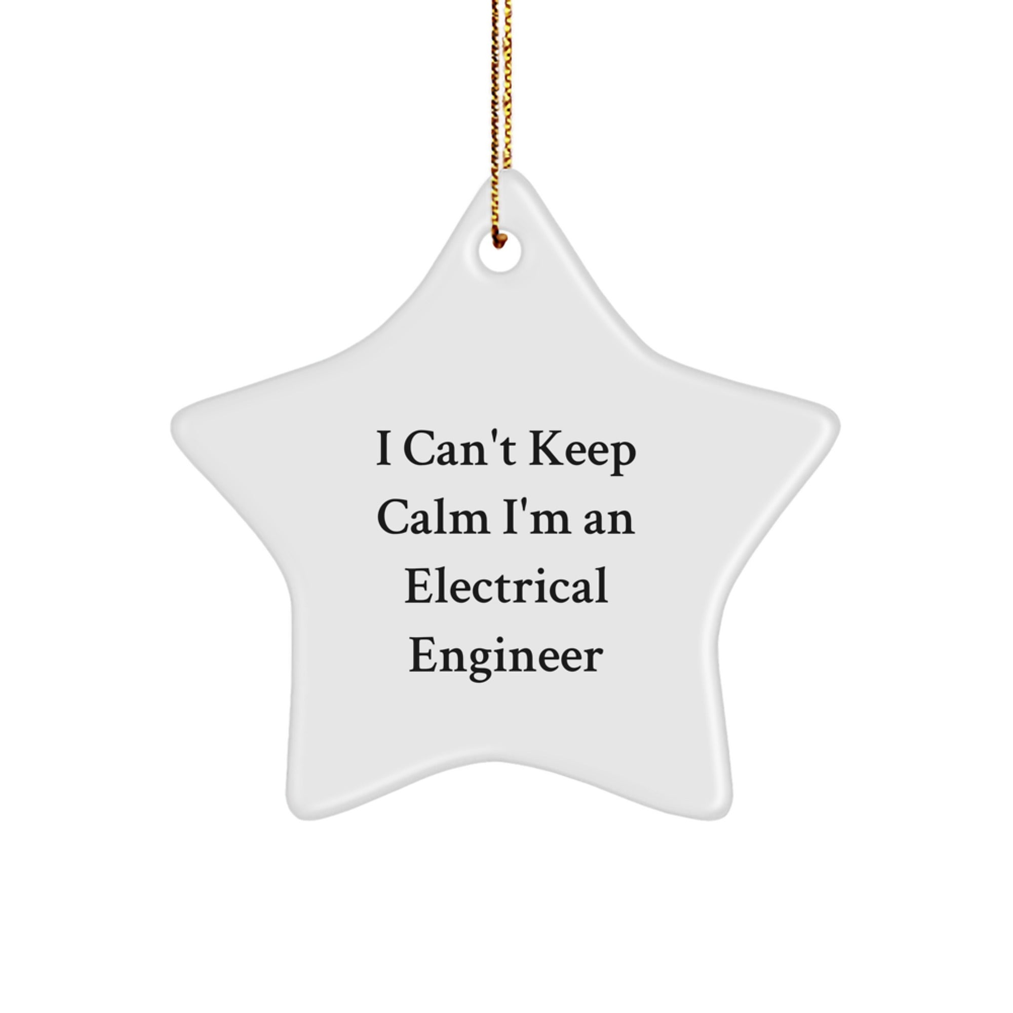 Funny Electrical Engineer Christmas Star Ornament Gifts from Friends, Unique Inspirational Keepsake for Electrical Engineer, Star Shaped Decoration Gifts for Electrical Engineer Men - Image 1
