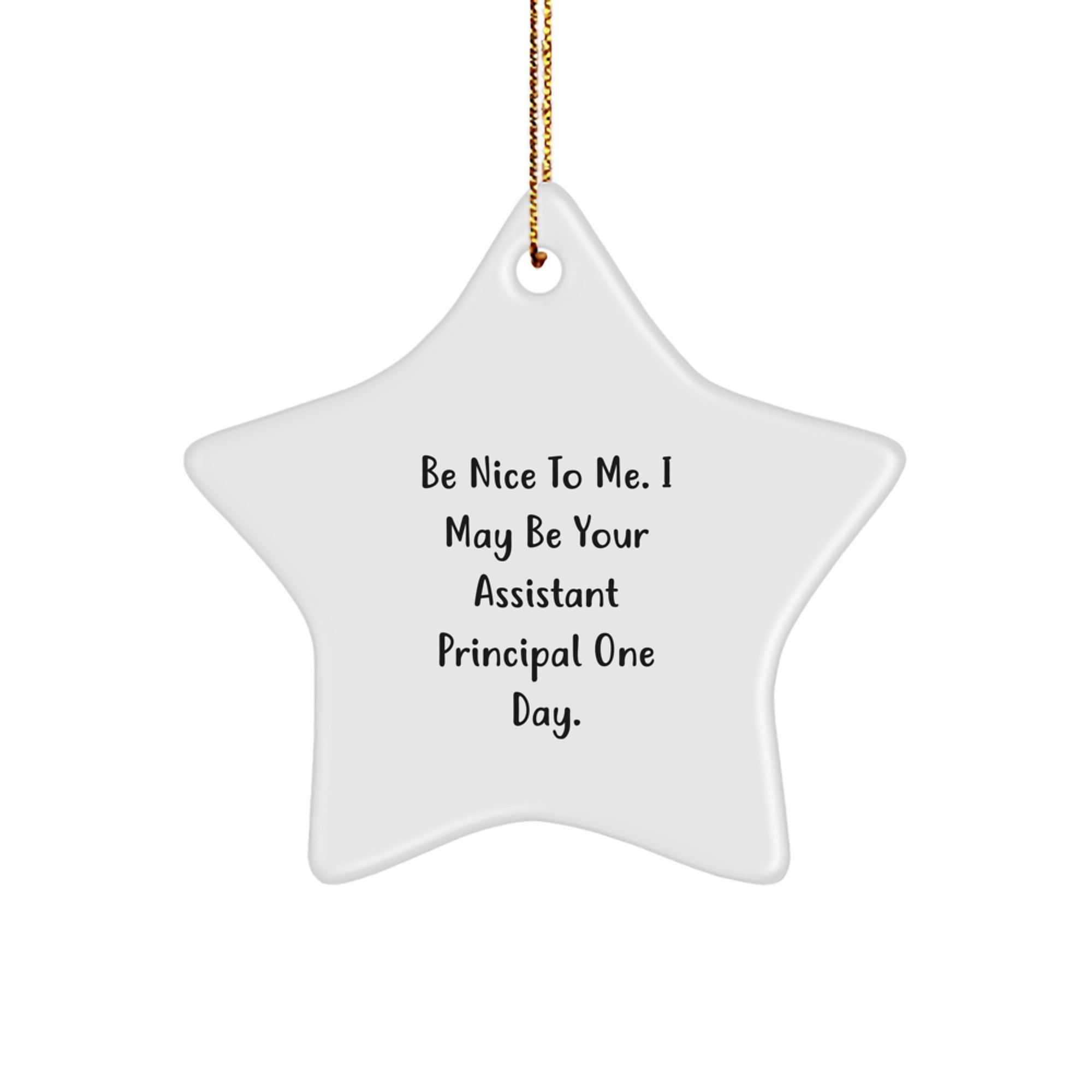 Funny Assistant Principal Gifts, Star Ornament, Gifts from Friends for Assistant Principal, Christmas Unique Gifts - Image 1