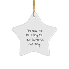 Funny Detective Star Ornament Gifts from Friends, Family, or Coworkers for Christmas Unique Gifts - Image 1