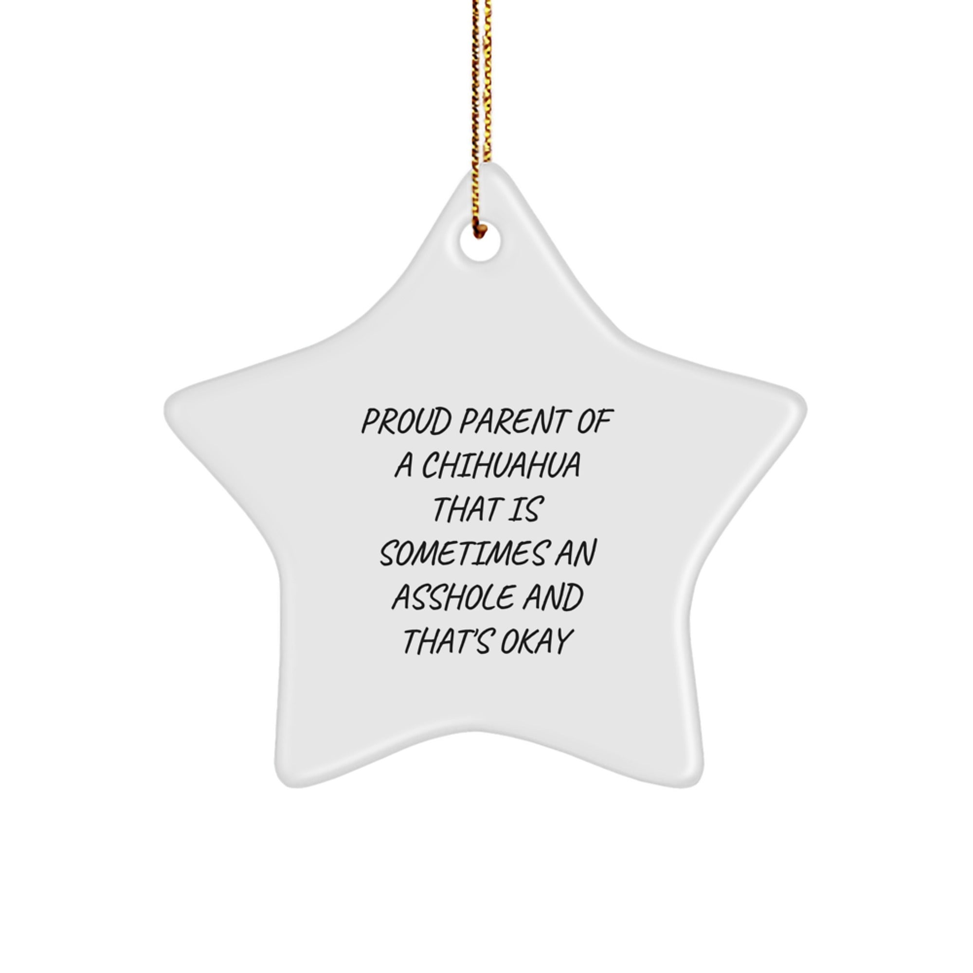 Funny Chihuahua Dog Christmas Star Ornament Gifts for Chihuahua Lovers by Proud Parents - Gifts from Family and Friends - Image 1