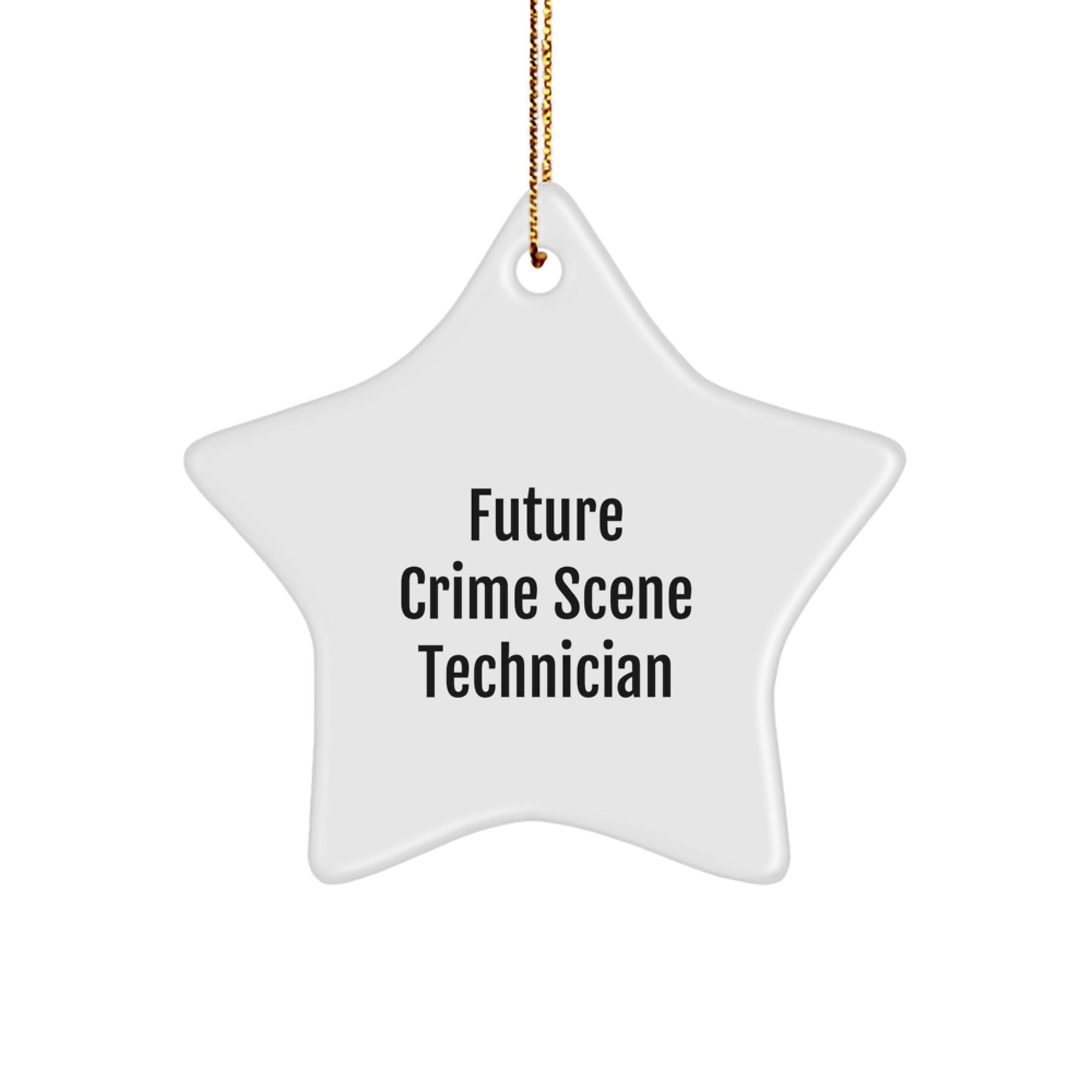 Funny Crime Scene Technician Gifts from Family - Christmas Unique Star Ornament for Future Crime Scene Technician Dreams - Image 1