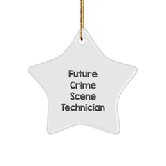 Funny Crime Scene Technician Star Ornament, Gifts for Future Crime Scene Technician, Christmas Unique Gifts from Family to Crime Scene Technician Men - Image 1