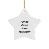 Funny Crime Scene Technician Christmas Unique Gifts from Friends for Him - 'Future Crime Scene Technician Star Ornament Gift' - Image 1