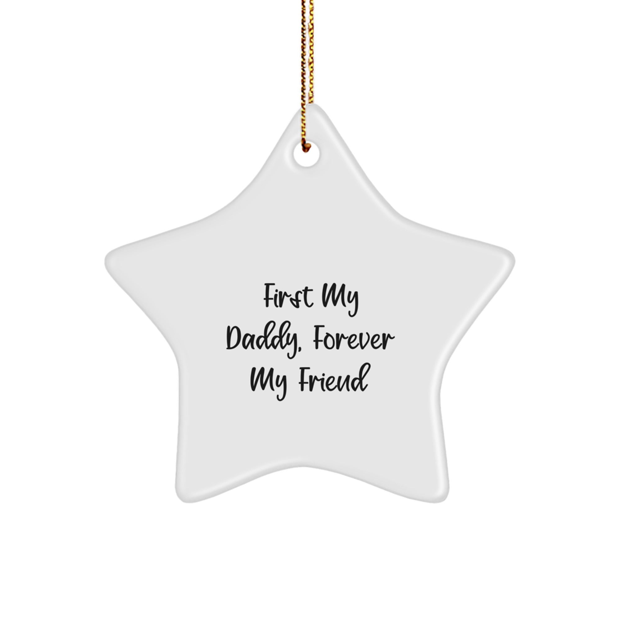 Funny Daddy Christmas Star Ornament Gifts from Family, Friends, or Coworkers for Daddy, Men, or Boys - Image 1