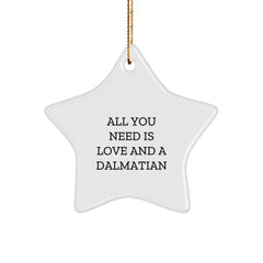 Dalmatian Dog Lover's Christmas Unique Gifts from Family, Dalmatian Dog Star Ornament Inspirational Quote, Funny - Image 1