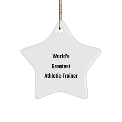 Funny Athletic Trainer Gifts from Friends, Inspirational Star Ornament for Christmas Unique Gifts to Men, Women, Family, Coworkers - Image 1