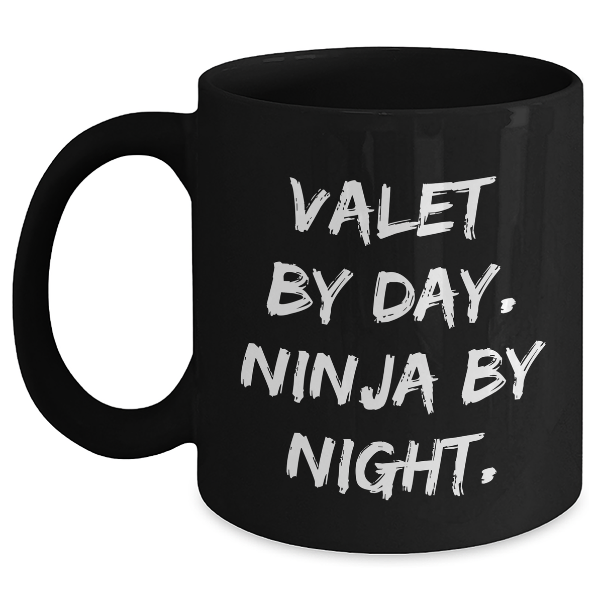 Valet Gifts from Friends - Ninja by Night Black Coffee Mug for Graduation Unique Gifts - Main