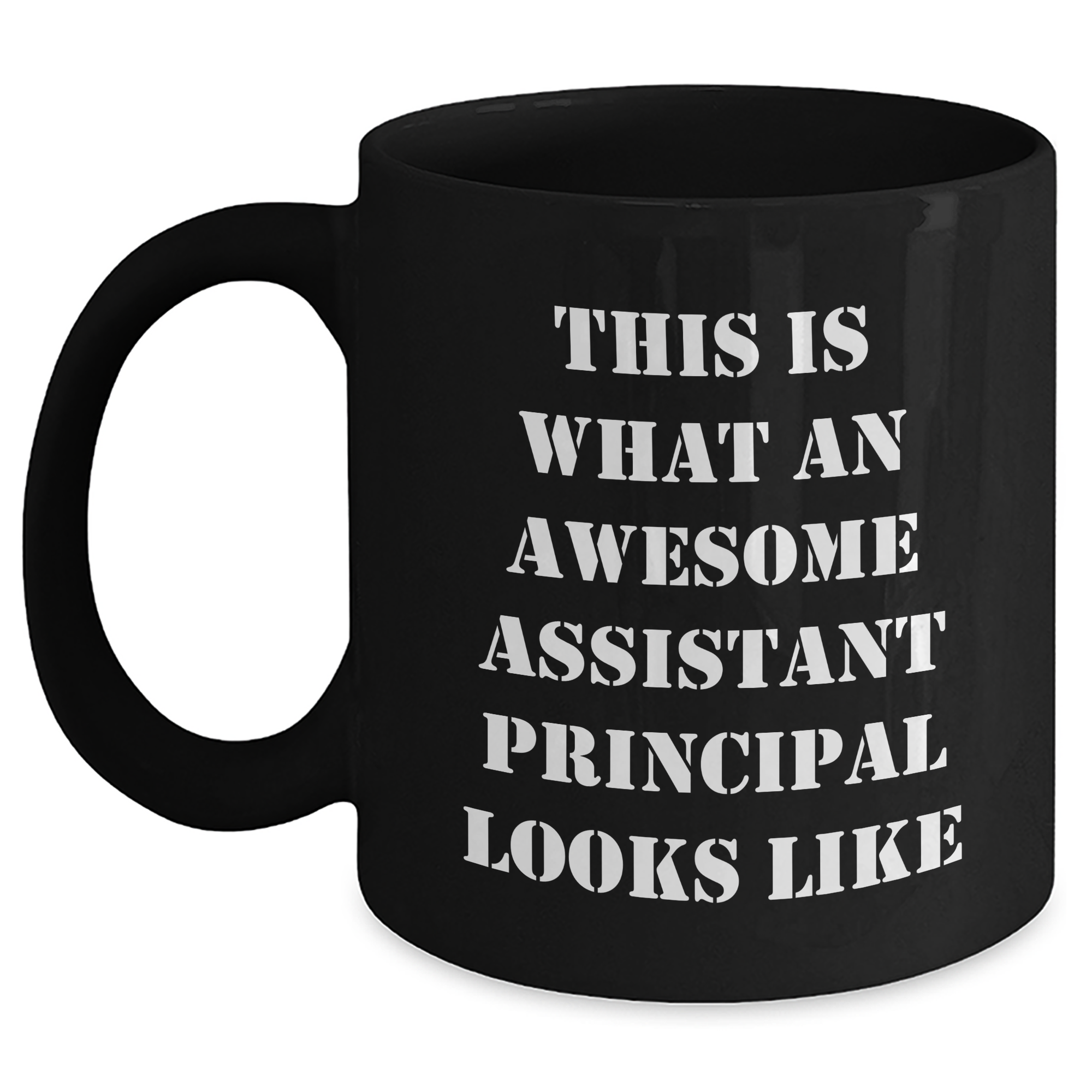 Funny Assistant Principal Gifts, Black Coffee Mug for Dad, 'This Is What An Awesome Assistant Principal Looks Like', Gifts from Family to Assistant Principal, Father's Day Unique Presents - Main