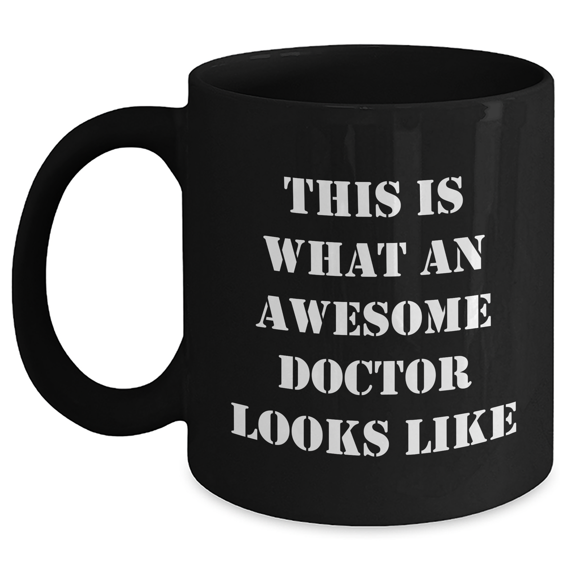 Funny Doctor Gifts from Friends, Unique Black Coffee Mugs for Awesome Doctors on Father's Day, This Is What An Awesome Doctor Looks Like - Main