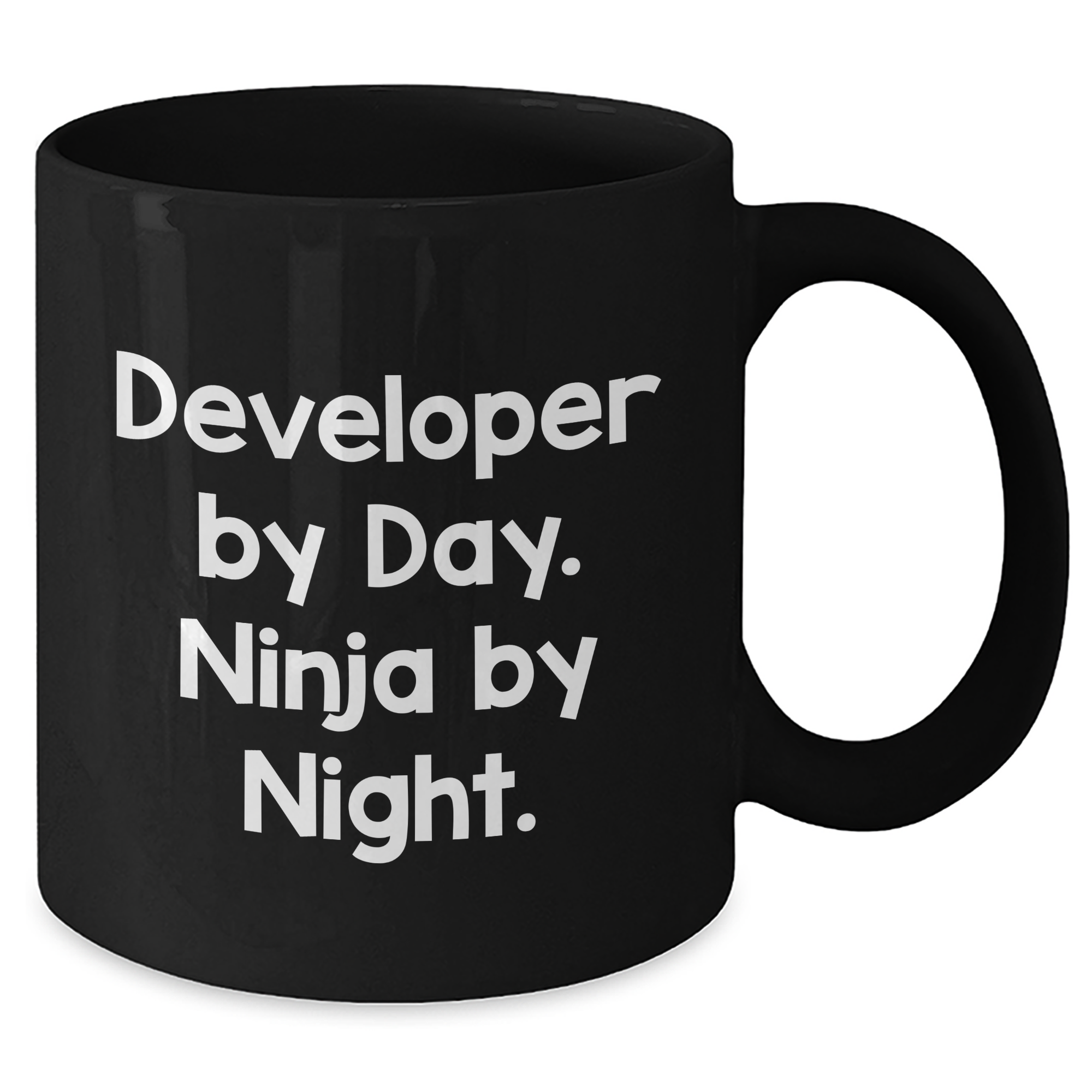 Funny Developer Gifts from Men, Gifts for Developer, Black Coffee Mug on Father's Day - 'Developer By Day. Ninja By Night.' - Additional