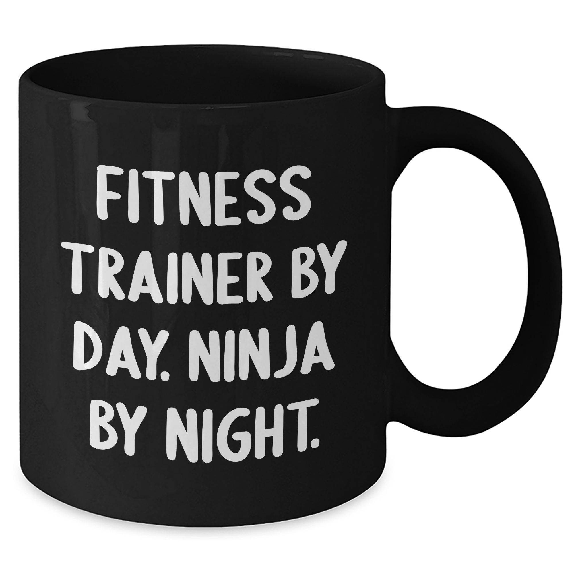 Fitness Trainer Gifts from Men, Funny Black Coffee Mugs for Father's Day, Fitness Trainer By Day. Ninja By Night., Unique Gifts for Fitness Trainers - Additional