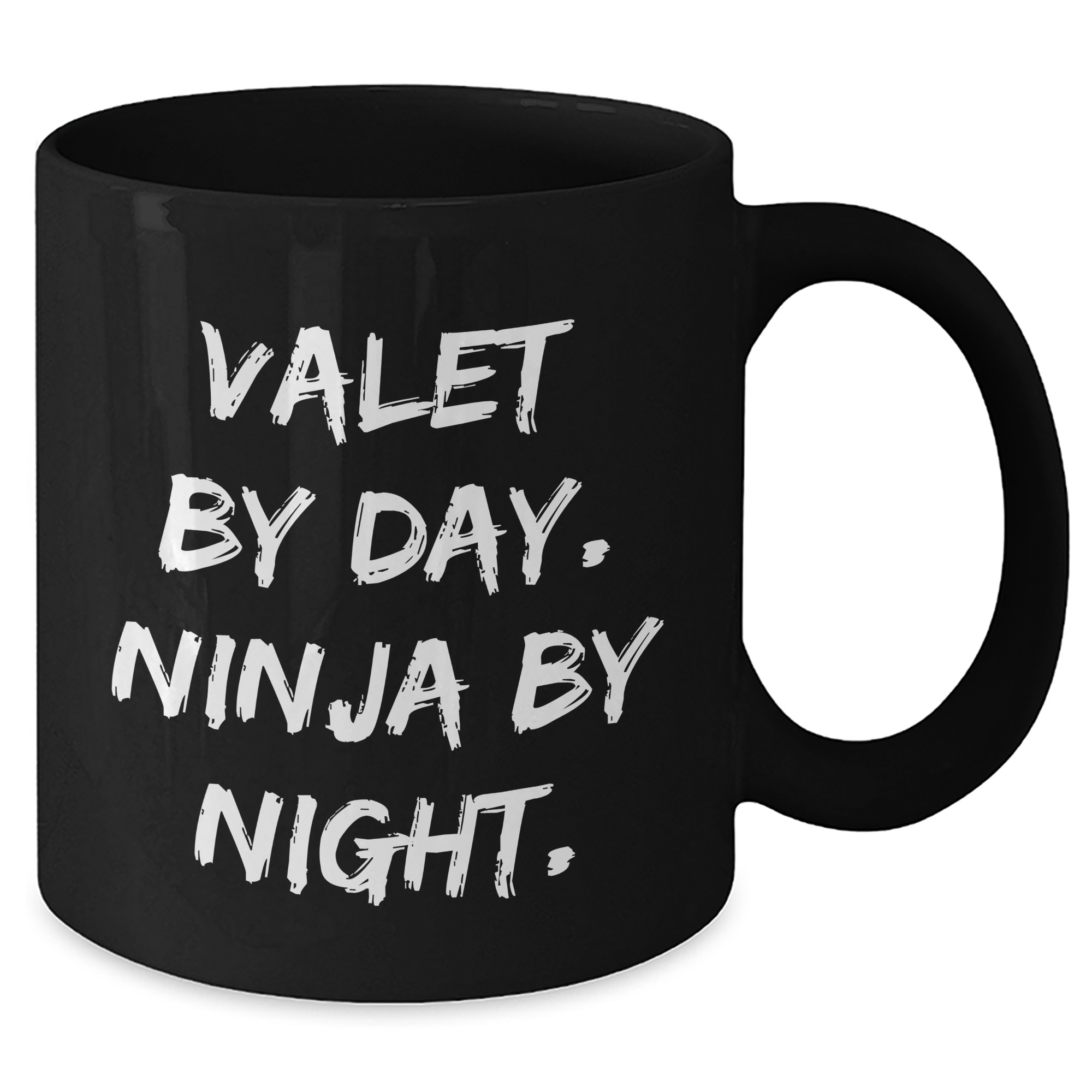 Valet Gifts from Friends - Ninja by Night Black Coffee Mug for Graduation Unique Gifts - Additional