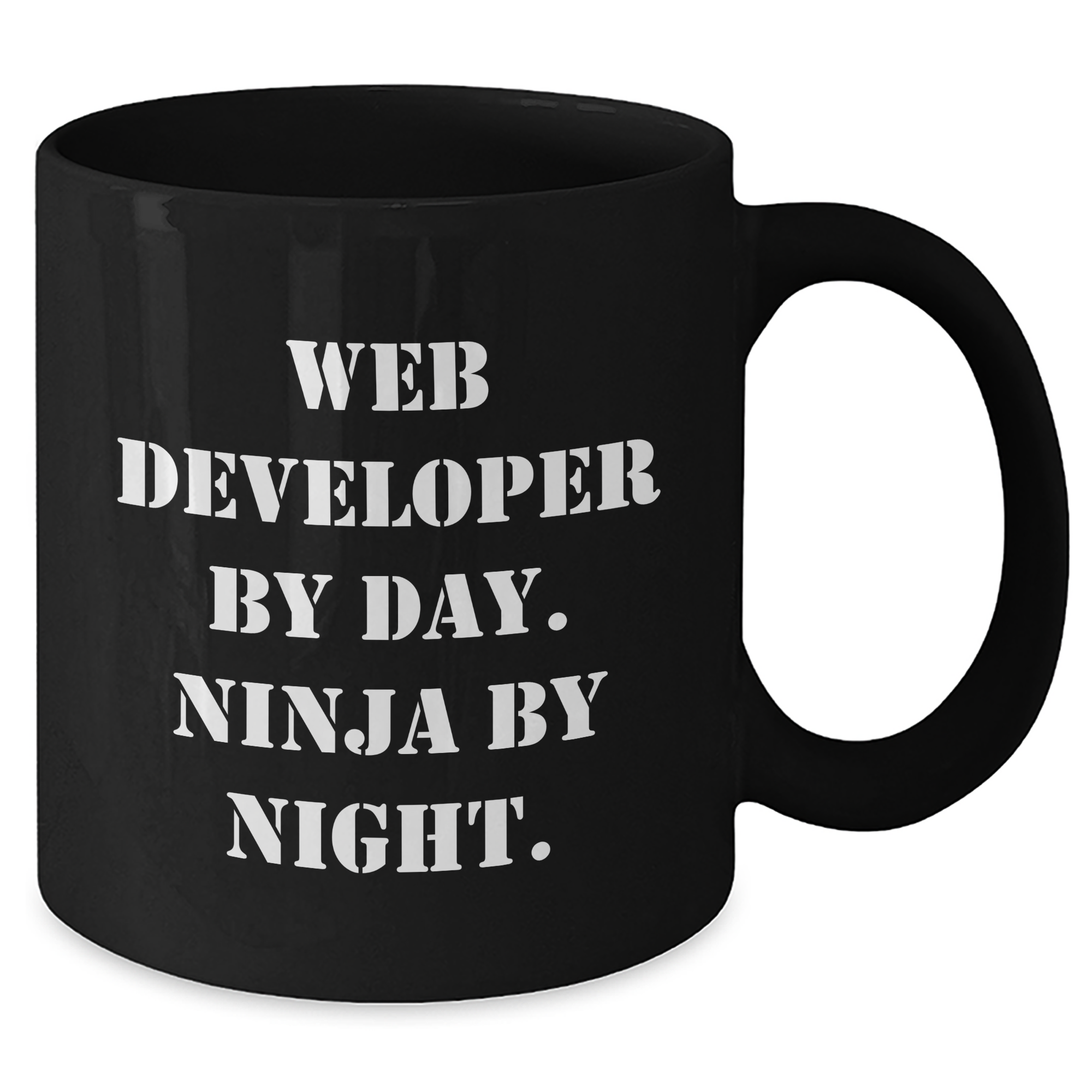Web Developer Ninja Coffee Mug, Funny Graduation Gifts from Friends to Web Developers, Black 11oz or 15oz - Additional