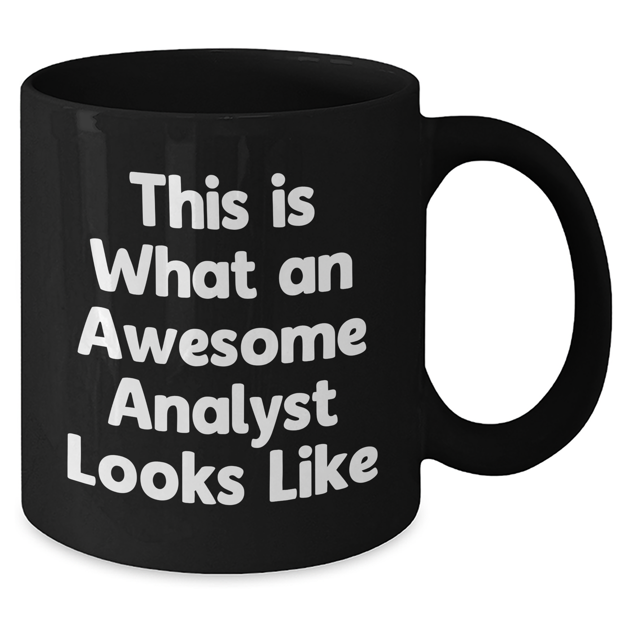 Funny Analyst Gifts, 'This Is What an Awesome Analyst Looks Like' Black Coffee Mug for Father's Day, Gifts from Men to Coworkers - Additional