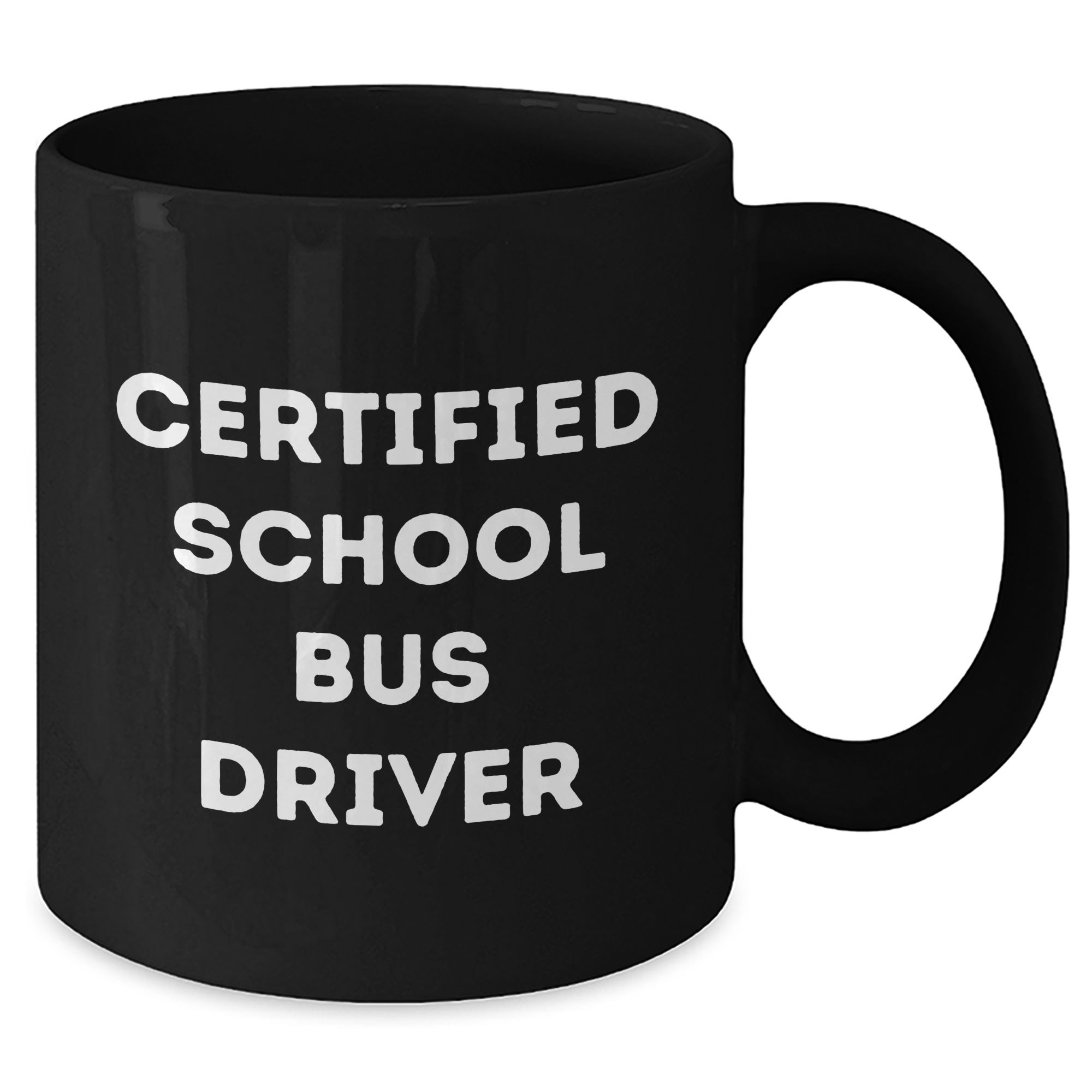 Funny Certified School Bus Driver Gifts from Friends for School Bus Driver's Graduation, Black Coffee Mug - Additional