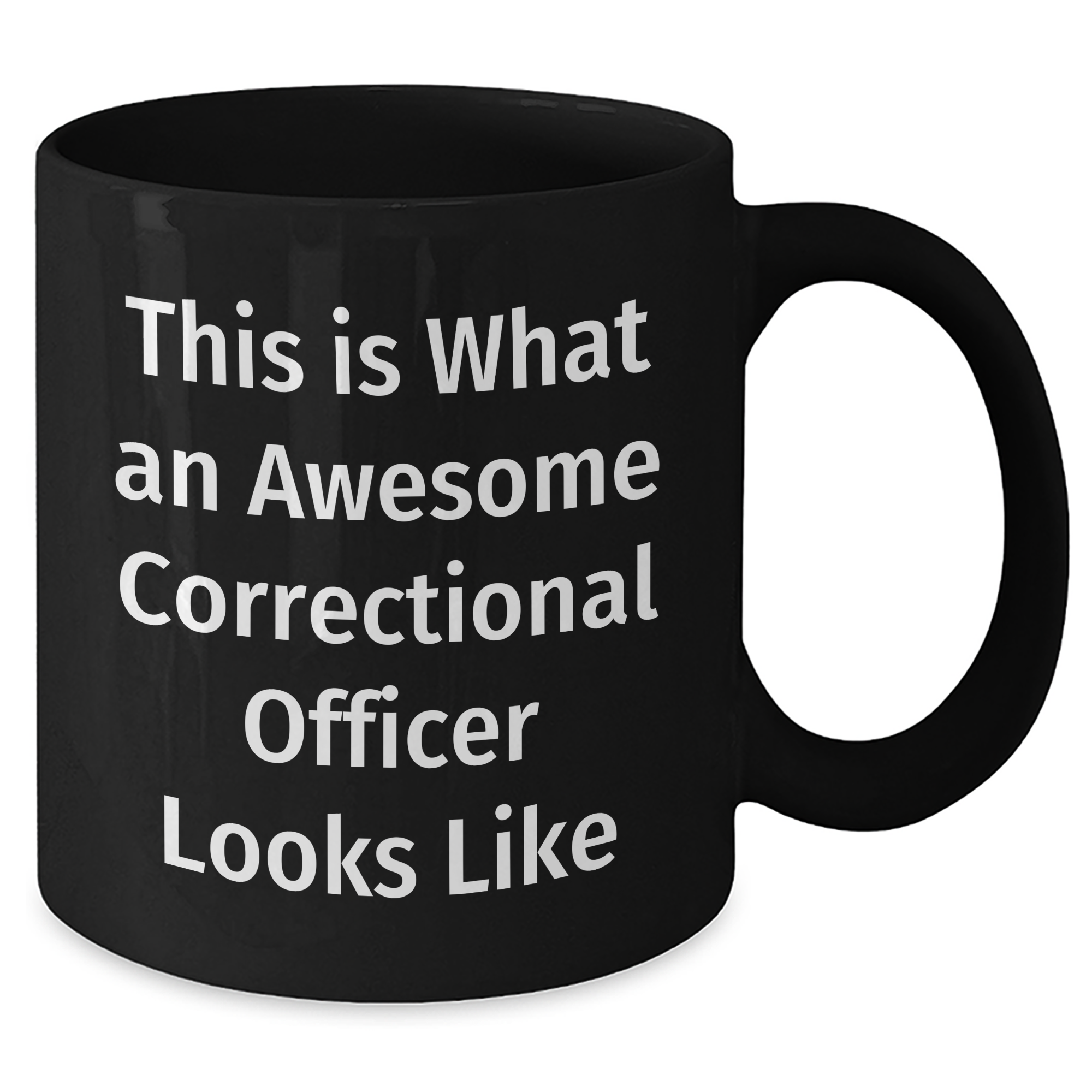 Funny Correctional Officer Gifts for Dad from Men on Father's Day, Awesome Black Coffee Mug - Additional