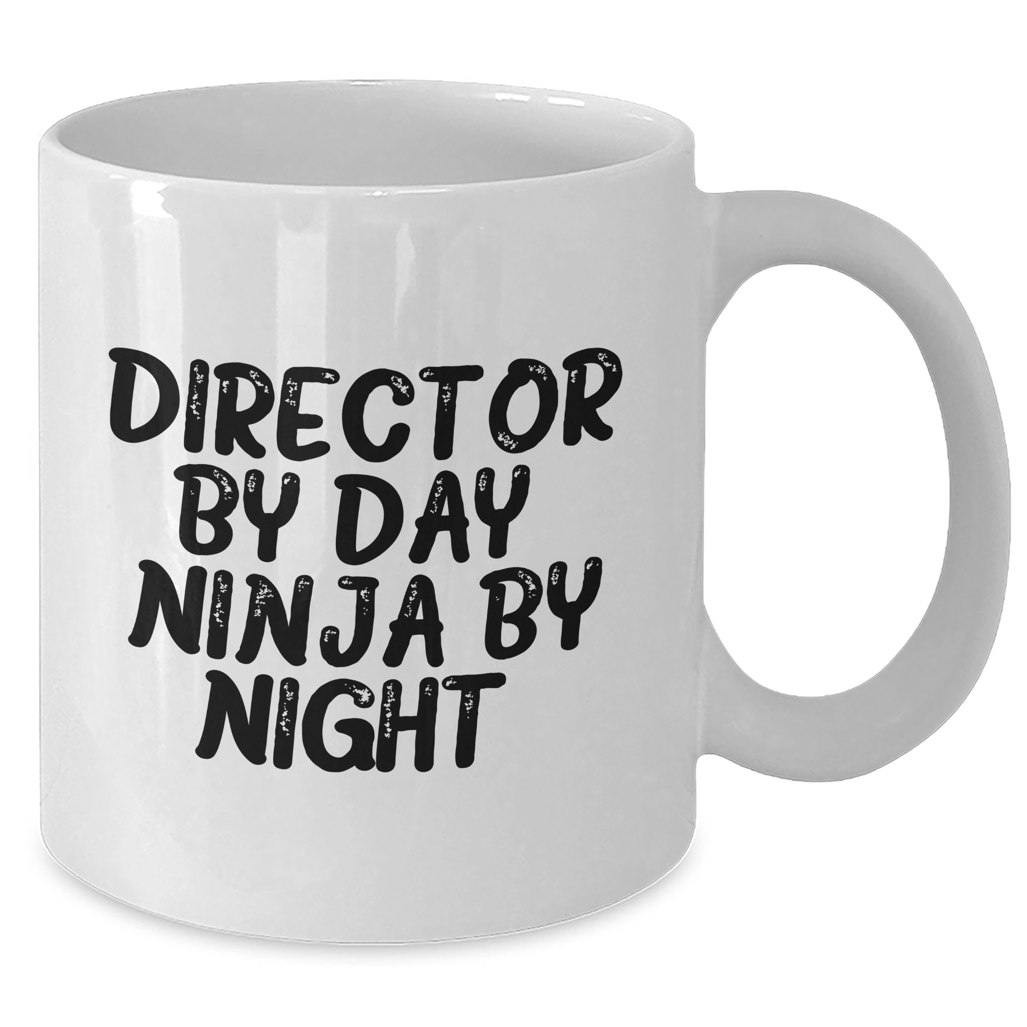 Funny Director Gifts, Director By Day. Ninja By Night. White Coffee Mug, Unique Father's Day Unique Gifts from Men to Director, 11oz or 15oz - Additional