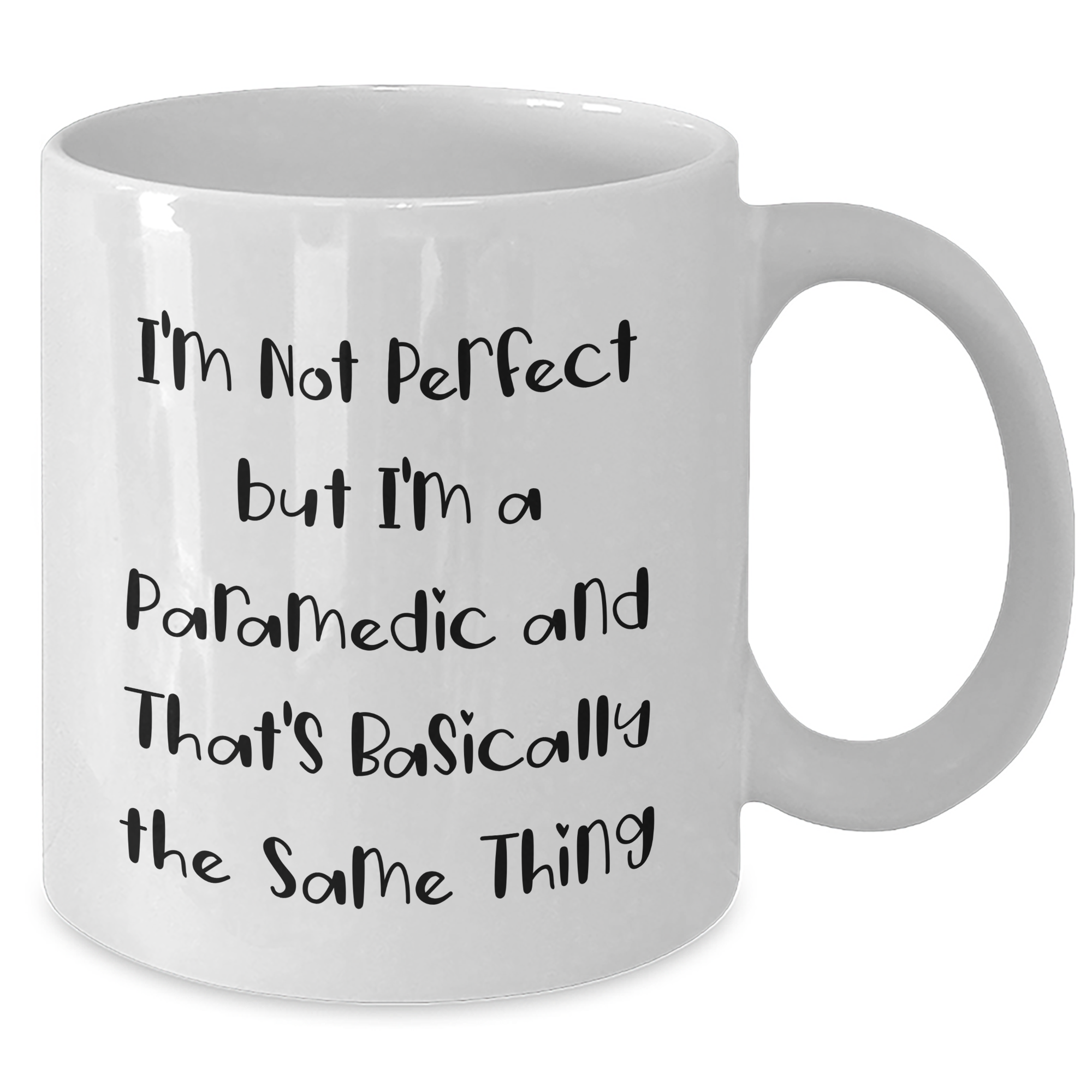 Funny Rescue Worker Gifts for Dad - 'I'm Not Perfect But I'm A Rescue Worker And That's Basically The Same Thing' White Coffee Mug from Family - Additional