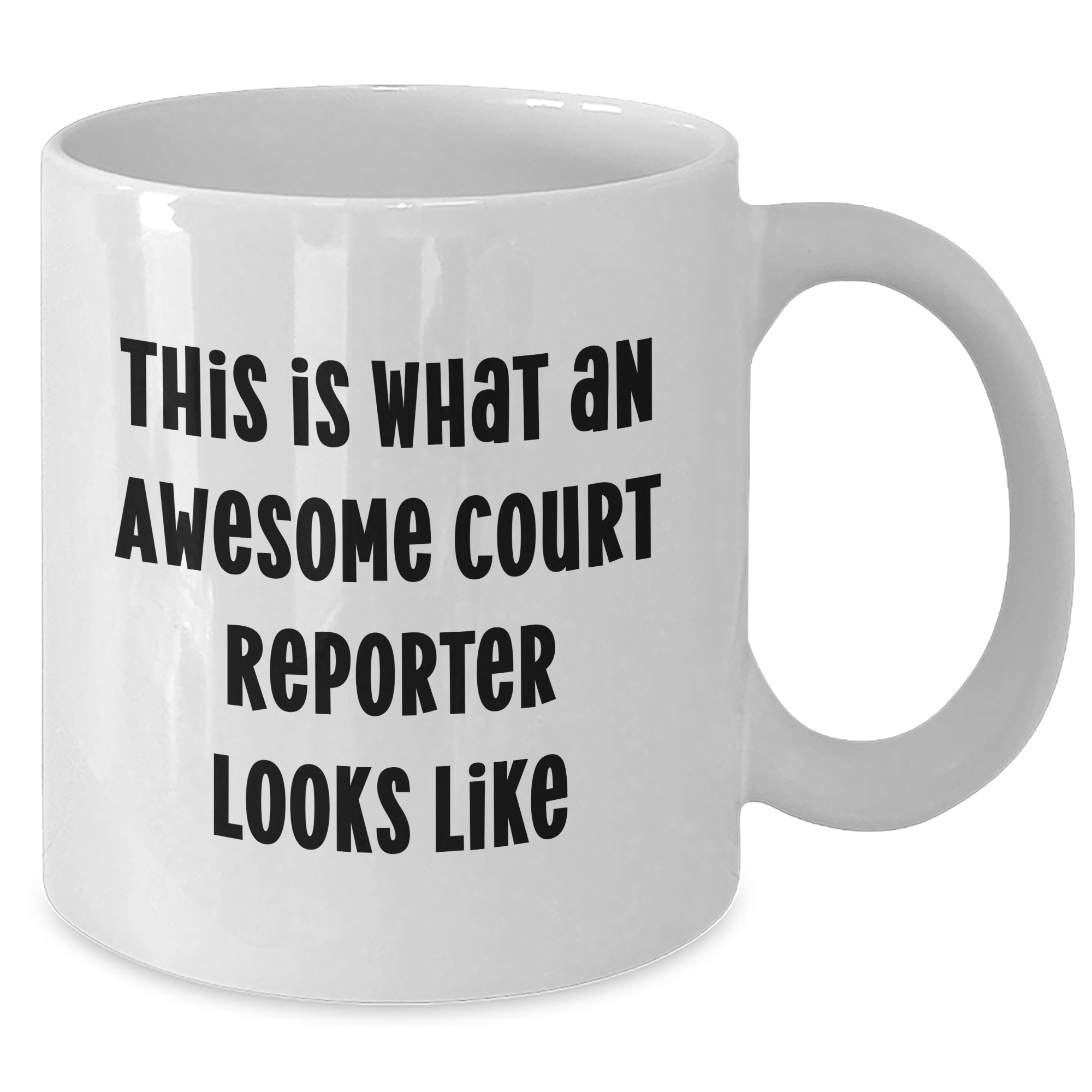 Funny Court Reporter Gifts for Men 'This Is What An Awesome Court Reporter Looks Like' White Coffee Mug, Perfect Father's Day Unique Gifts from Men, Family, or Coworkers - Additional