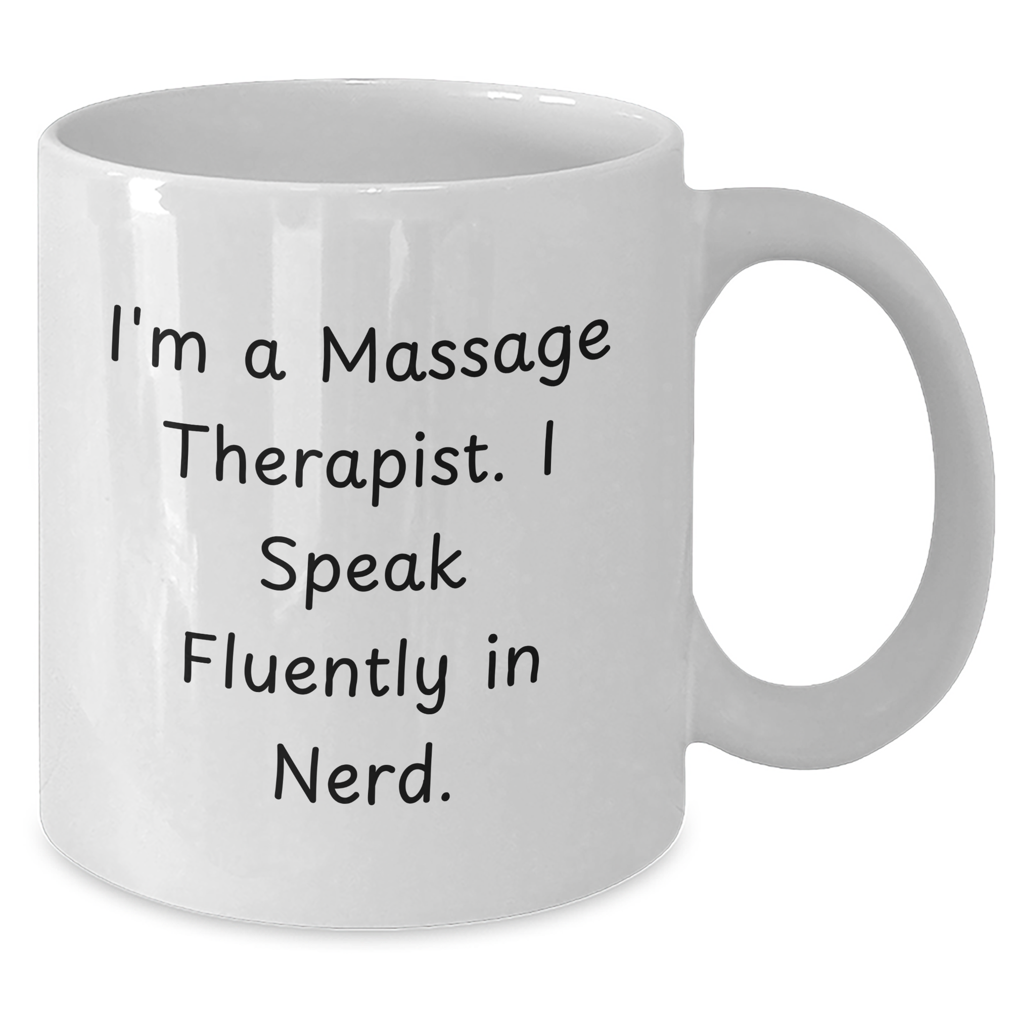 Massage Therapist Humor Gifts from Men to Massage Therapist Funny White Coffee Mug, I'm A Massage Therapist. I Speak Fluently In genius. for Father's Day - Additional