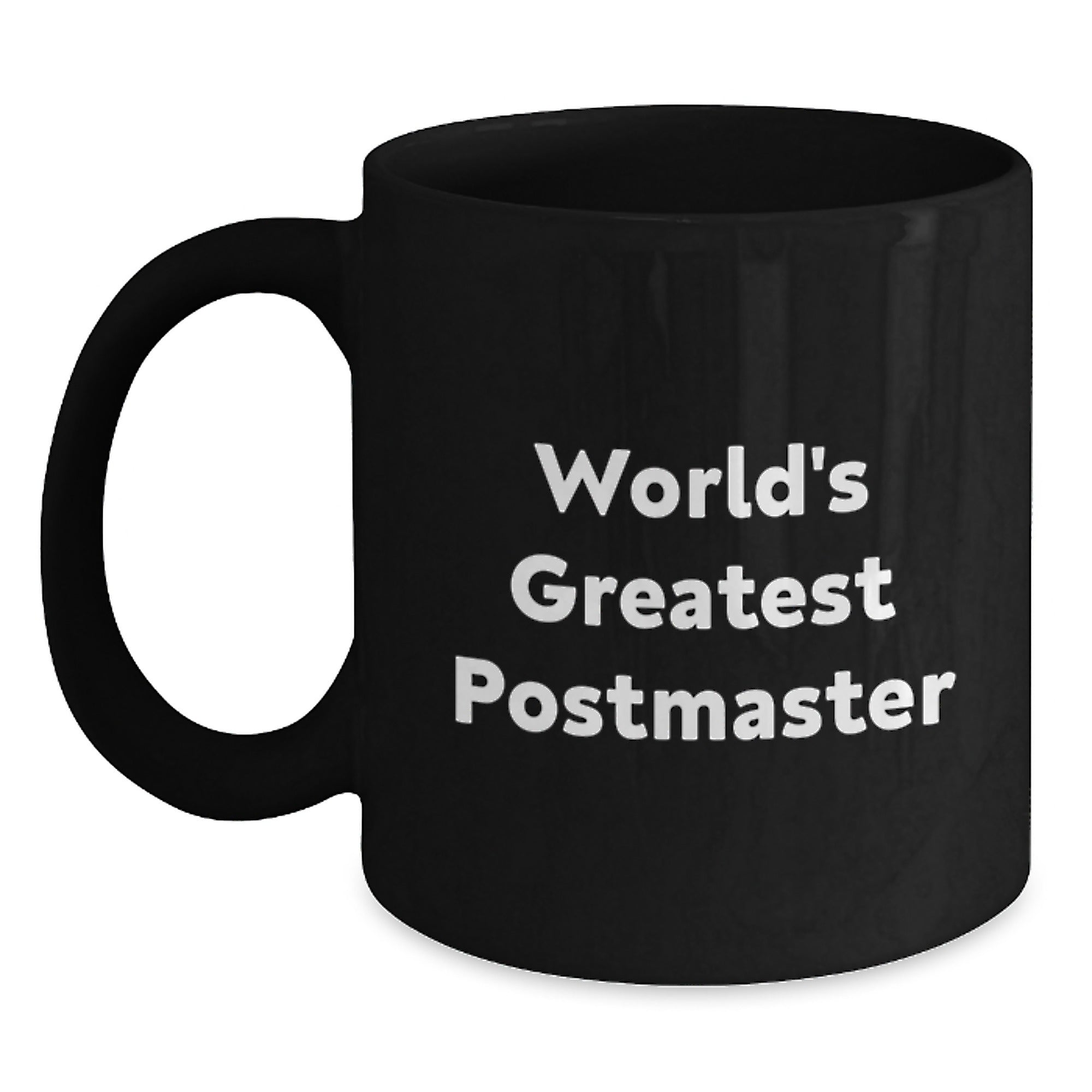 Gifts from Friends, Inspirational World's Greatest Postmaster Black Coffee Mug, Perfect for Christmas Unique Gifts - Main