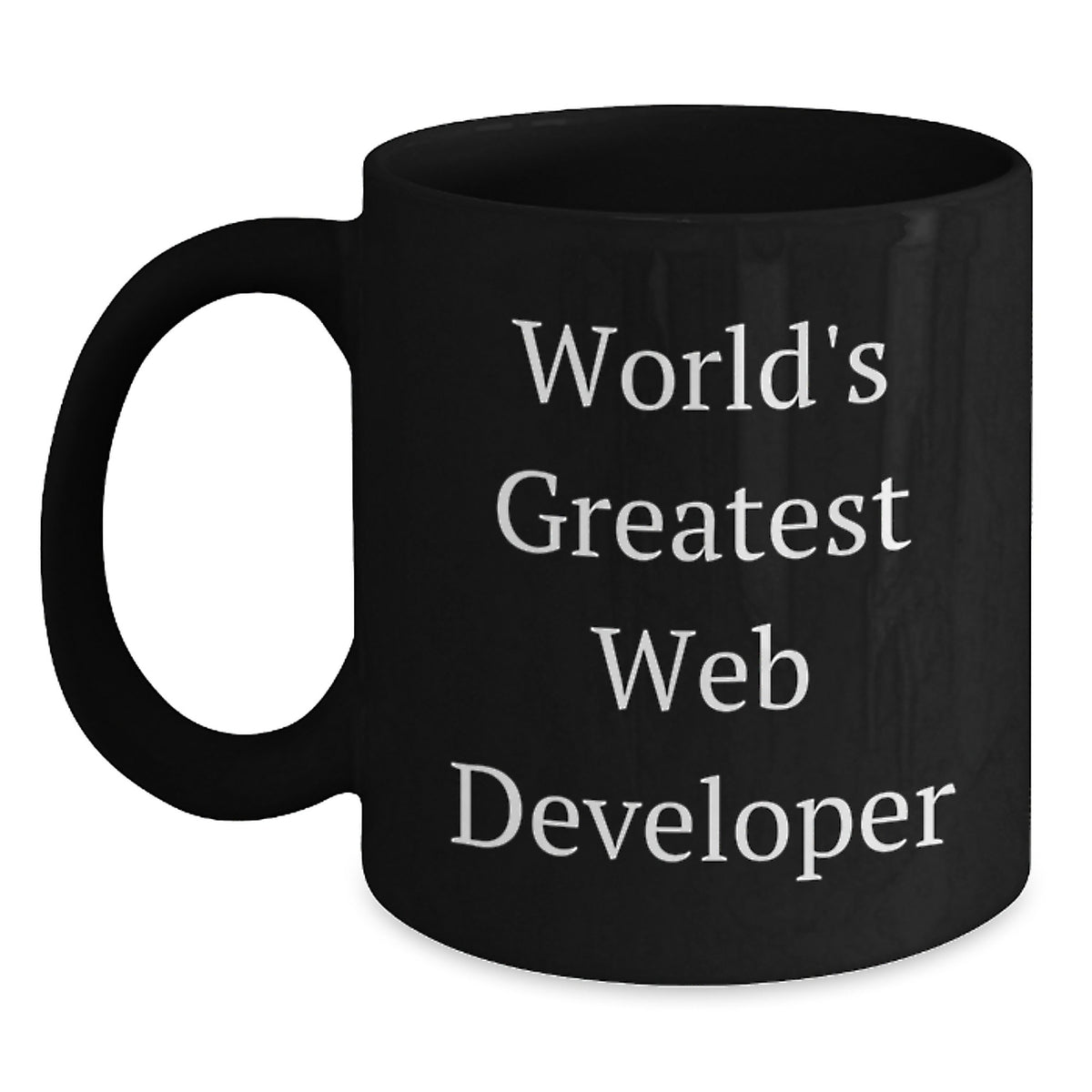 Funny World's Greatest Web Developer Black Coffee Mug Gifts from Men to Web Developer Friends Christmas Unique Gifts - Main