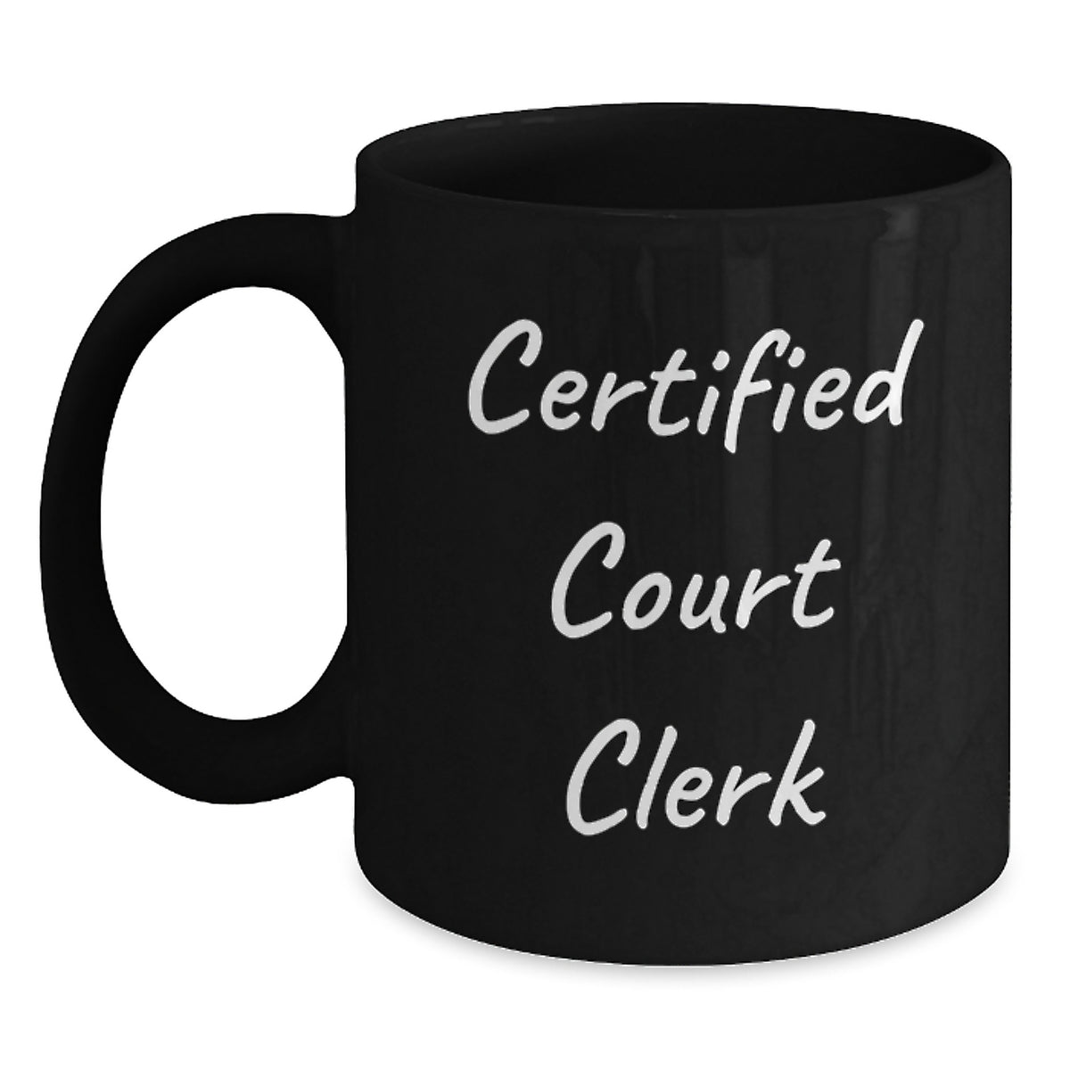 Funny Court Clerk Gifts from Friends, Unique Birthday Unique Gifts for Men, Women, Court Clerk, Humorous Black Coffee Mug - Main