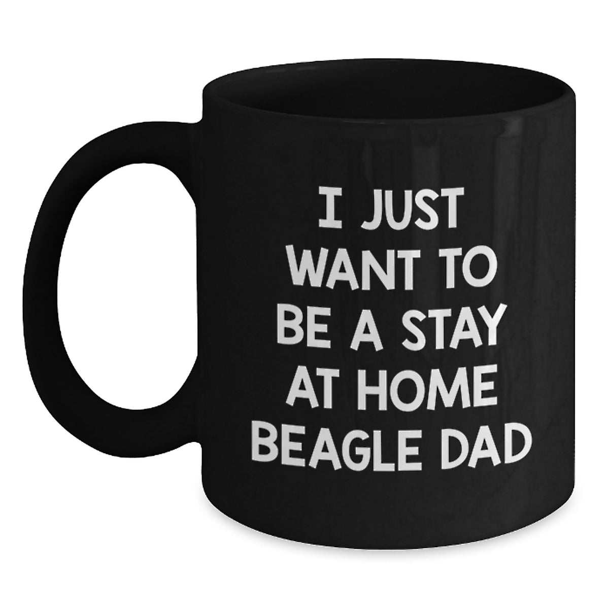 Funny Beagle Dog Lover Gifts from Dad, Beagle Dad's Graduation Unique Gifts for Him, Black Coffee Mug for Men - Main