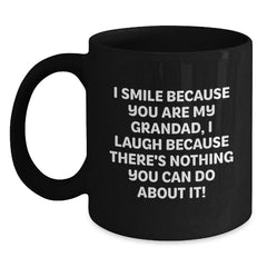Funny Grandad Black Coffee Mugs Gifts for Men from Family on Birthday Unique Ideas - Main