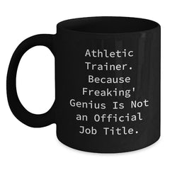 Funny Athletic Trainer Gifts from Friends for Men and Women Black Coffee Mug - Main