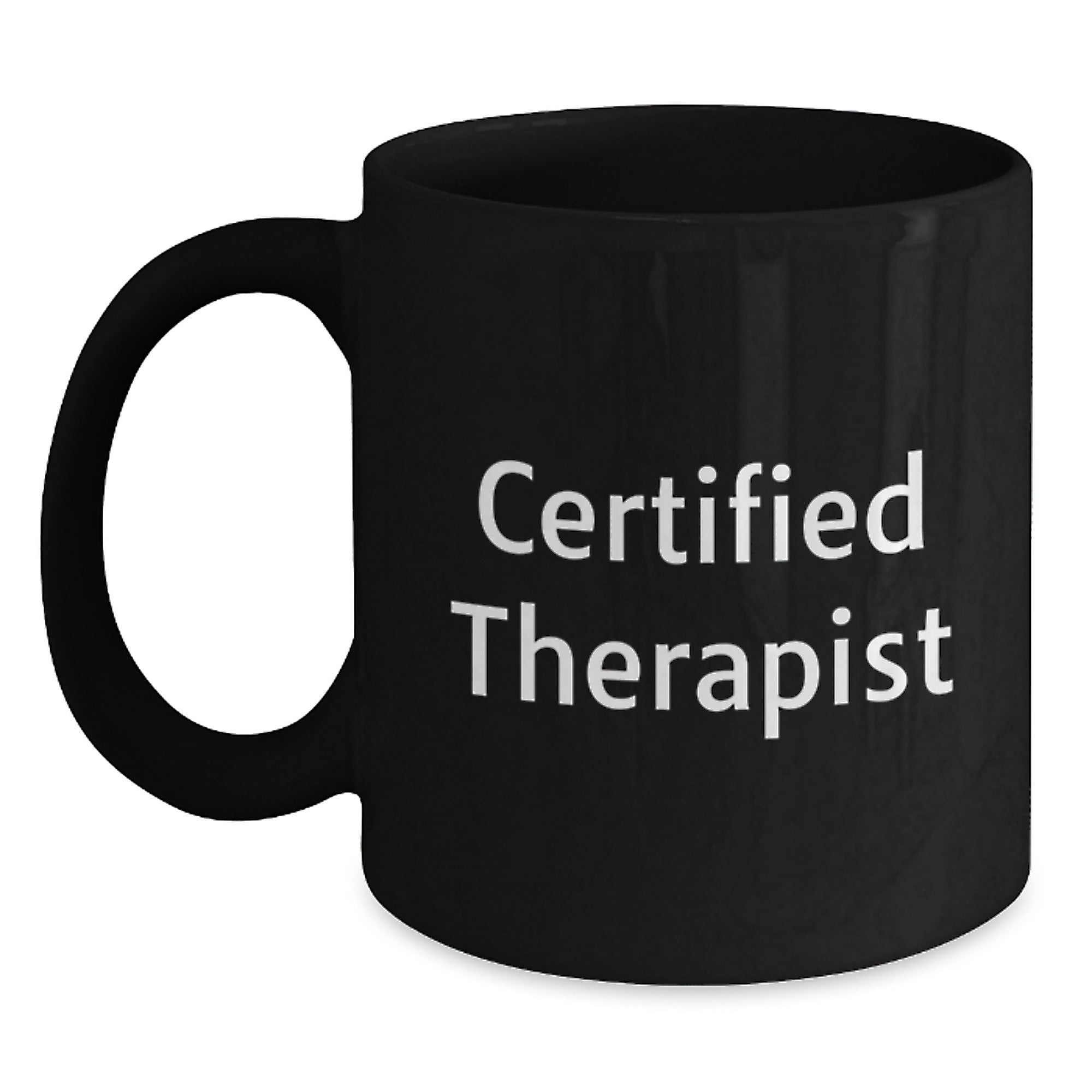 Funny Therapist Gifts for Him or Her - Birthday Unique Gifts from Friends to Family - Black Coffee Mug with Inspirational Quote - Main
