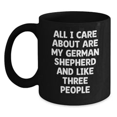 Funny German Shepherd Dog Lover Gifts from Men Women Friends, Valentine's Black Coffee Mug for German Shepherd Dog Owners, Gifts for Him Her - Main