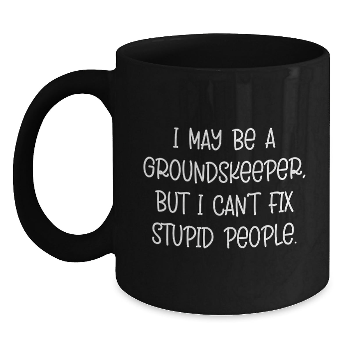 Funny groundskeeper Black Coffee Mug Gifts for Men from Friends at Christmas - Main