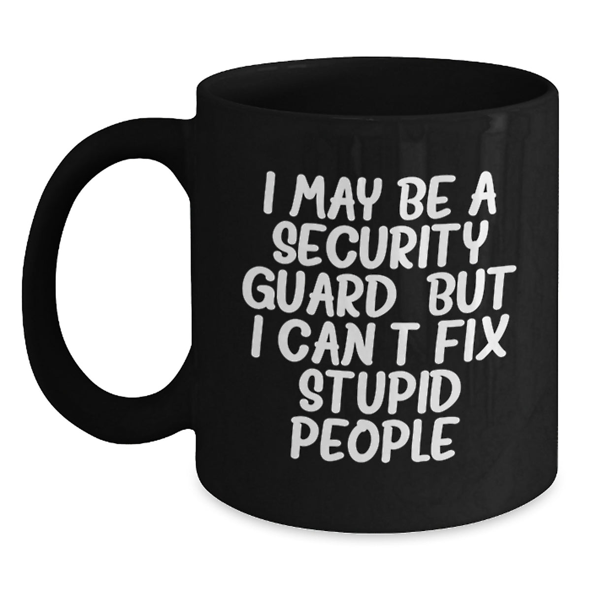 Funny Security Guard Black Coffee Mug Gifts from Men to Security Guard for Christmas - Main