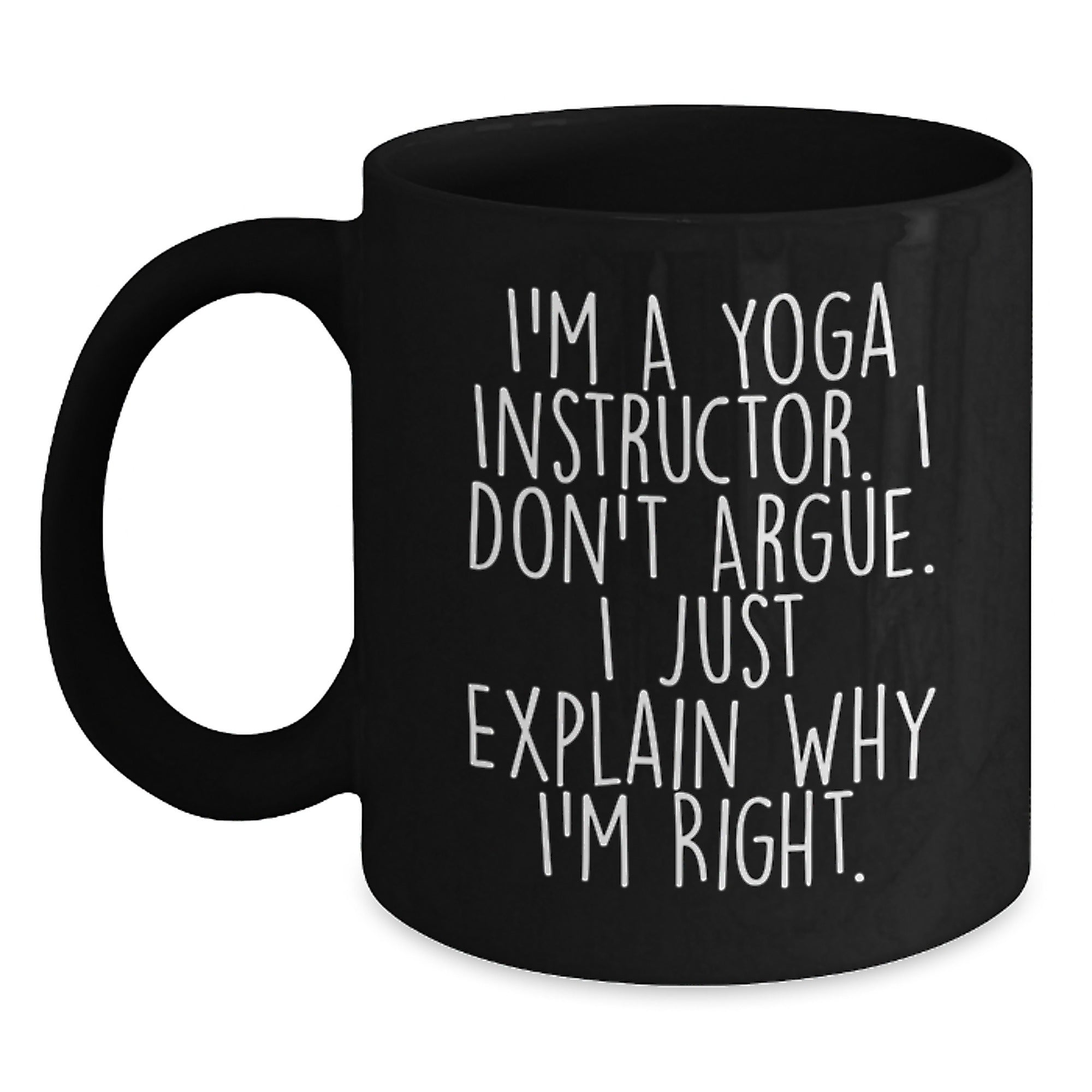 Yoga Instructor Gifts from Friends Funny Black Coffee Mugs - Christmas Unique Gifts for Yoga Instructor Men - Main