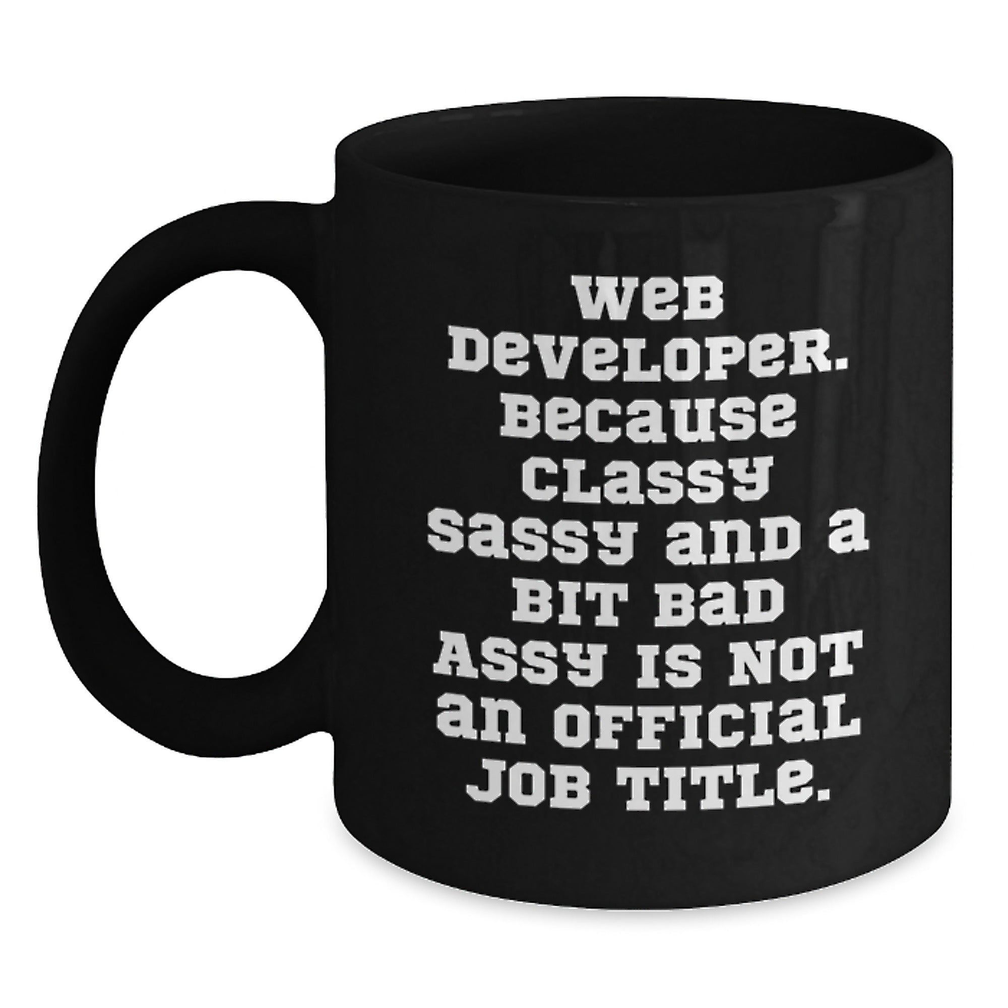 Funny Web Developer Gifts from Friends for Web Developers Black Coffee Mug, Christmas Unique Presents for Men Women - Main