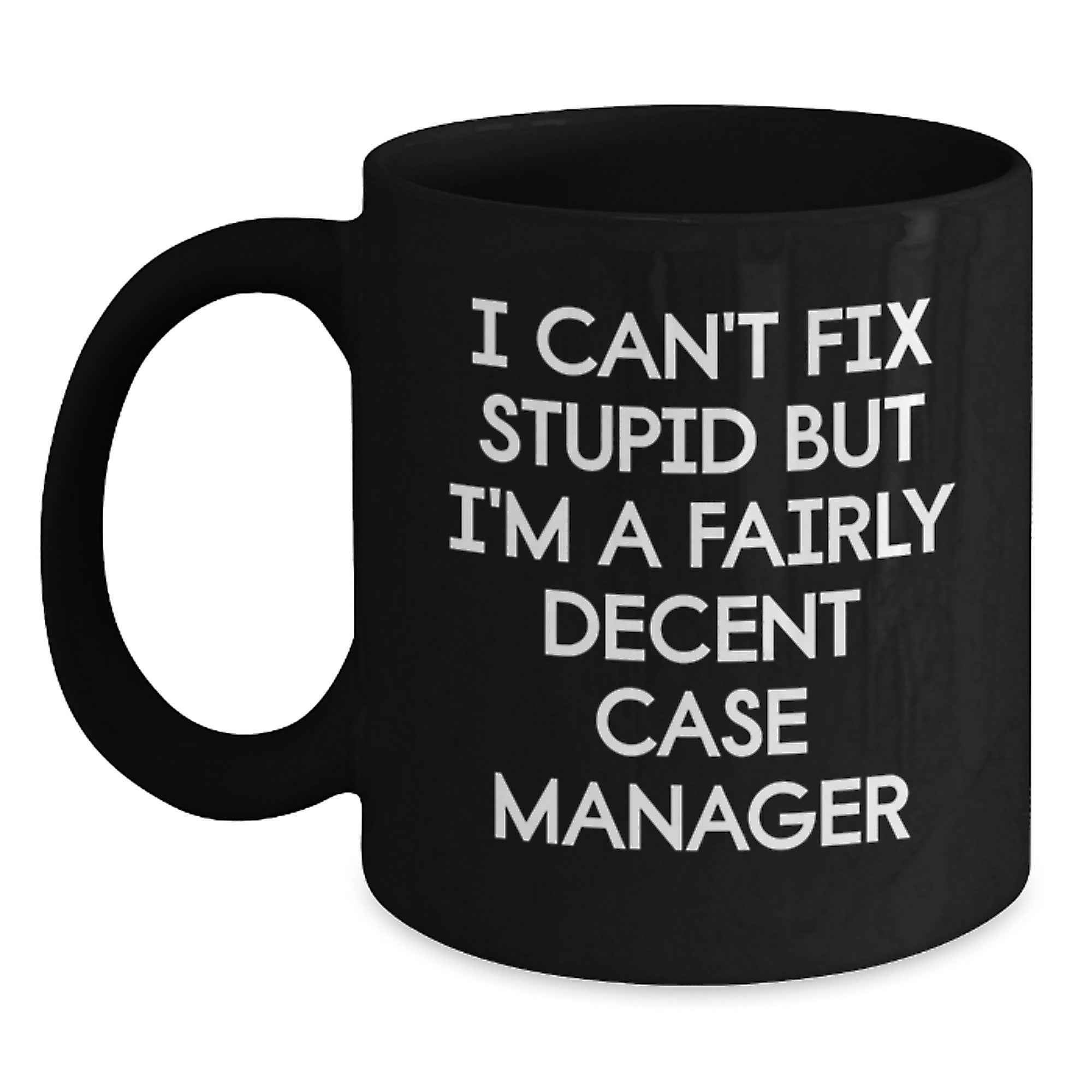 Funny Case Manager Christmas Unique Gifts from Friends to Case Managers Black Coffee Mug - Main