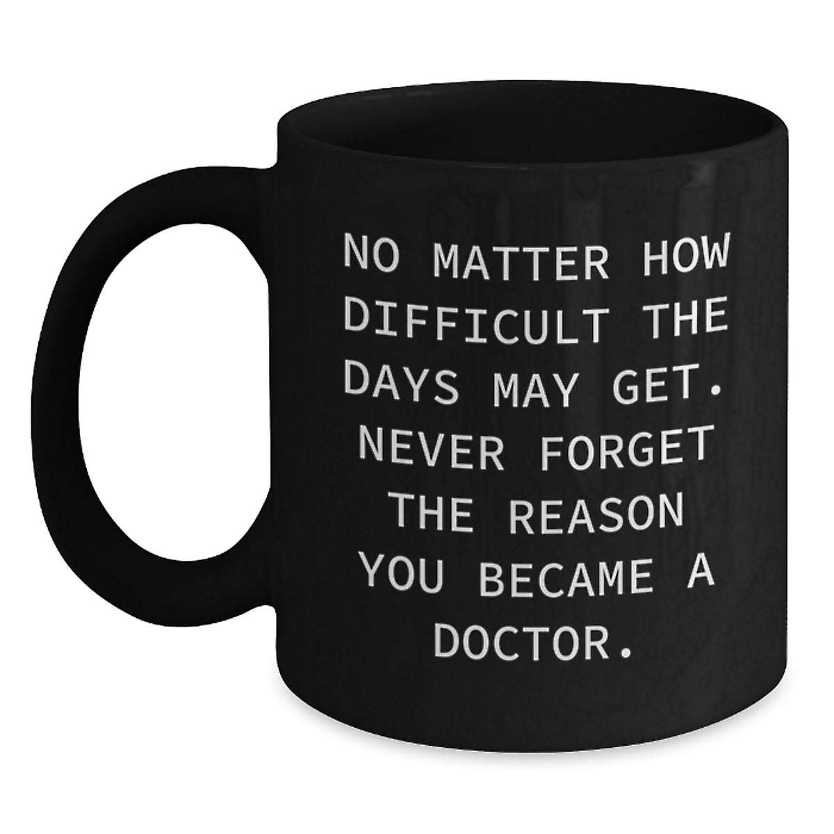Inspirational Doctor Gifts for Men - Funny Quote Black Coffee Mug, Gifts from Family, Unique Graduation Mugs for Doctors, Doctor Appreciation Mug, 11oz or 15oz - Main
